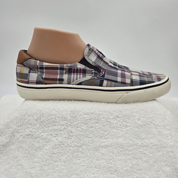 Polo Ralph Lauren Shoes Mens Size 10.5 Thompson Plaid Slip On 01087 Canvas main image 10